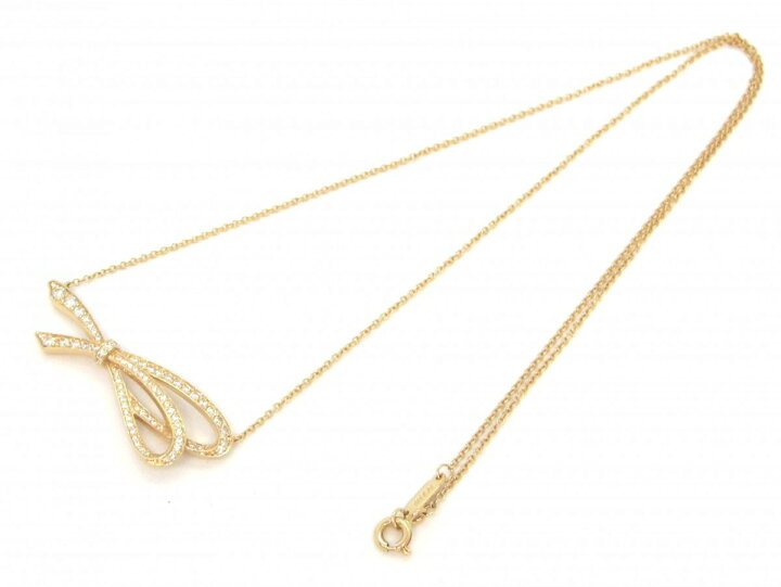 楽天市場】【美品】ティファニー TIFFANY ボウ ネックレス ラージ  