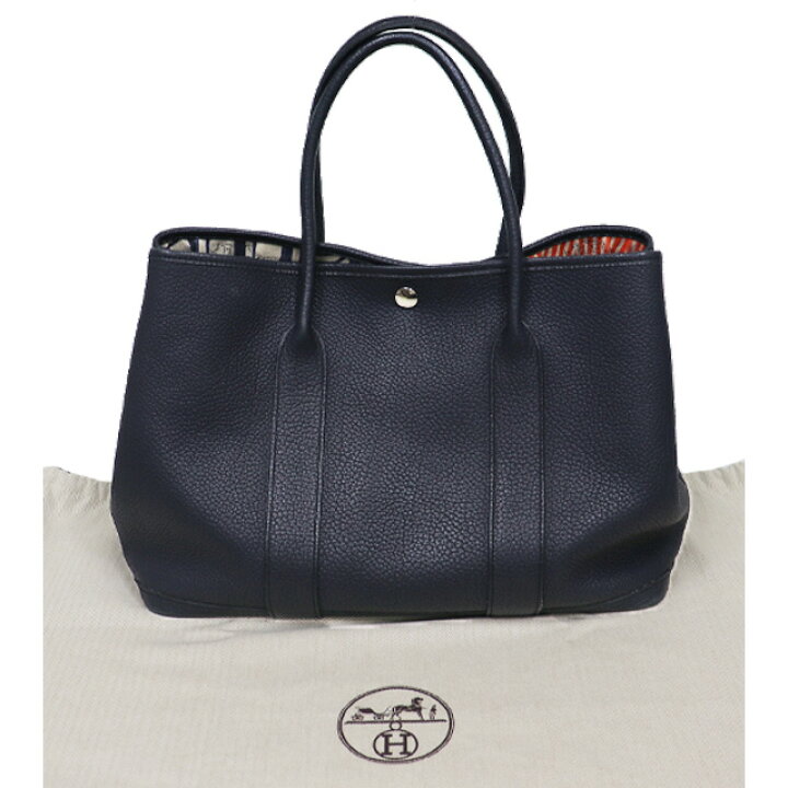 楽天市場】エルメス HERMES ガーデンパーティ PM36 レザー ネイビー 