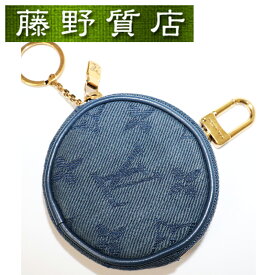 ルイヴィトン LOUIS VUITTON ラウンドポーチ コインケース キーチェーン付 モノグラムデニム M68290 8249