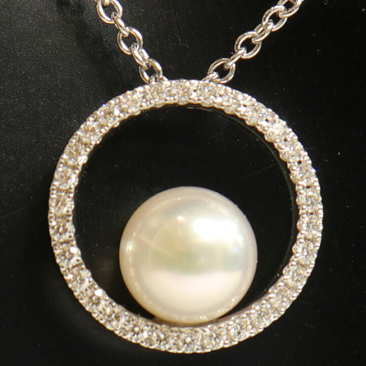 楽天市場】（美品）ミキモト MIKIMOTO サークル パール ダイヤ 