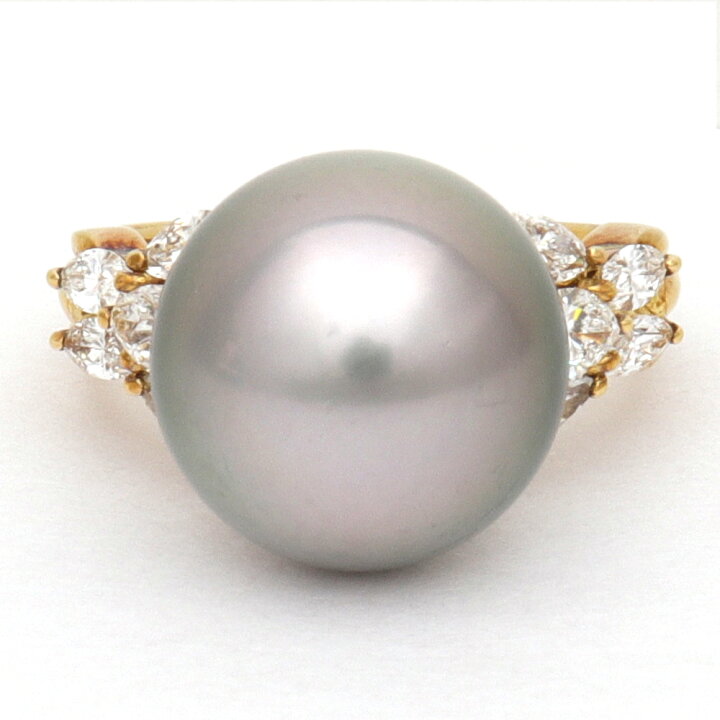 楽天市場】【美品】ミキモト MIKIMOTO ブラックパールリング(約9号 