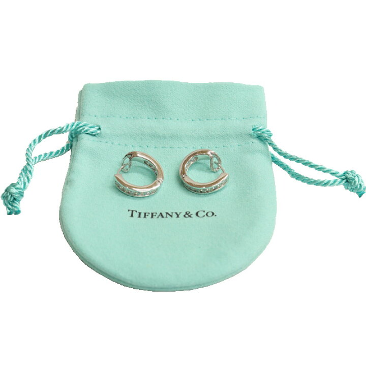 楽天市場】(新品仕上げ済）ティファニー TIFFANY フープ ダイヤ ピアス 