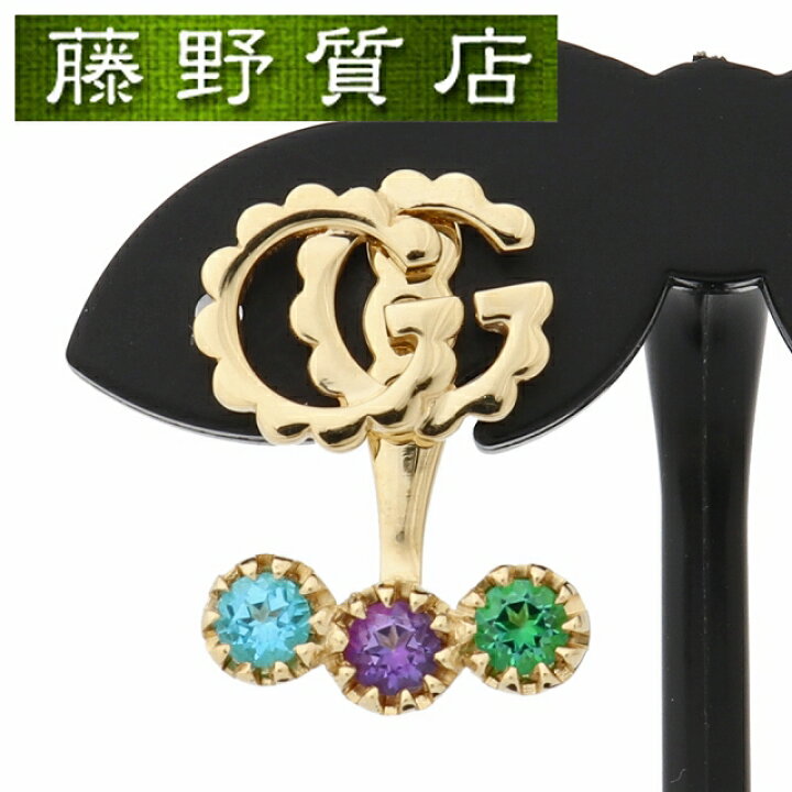 楽天市場】グッチ GUCCI ダブルGシングルピアス 片ピアス 481693 K18 