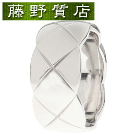 （新品仕上げ済）シャネル CHANEL ココクラッシュ リング ラージ ＃62 K18 WG ホワイトゴールド J10573 証明書 指輪 マトラッセ 8545