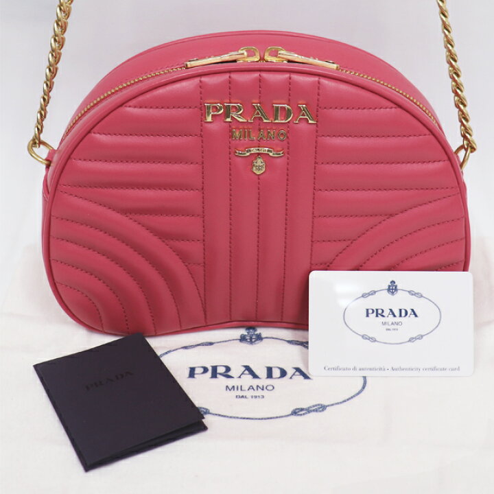 楽天市場】【美品】プラダ PRADA チェーン ショルダー バック レザー  