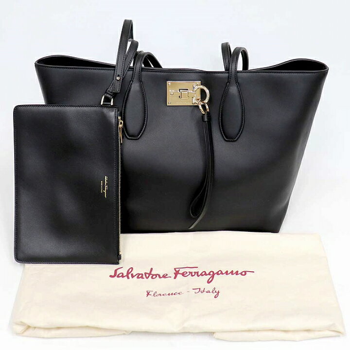 楽天市場】【美品】フェラガモ FERRAGAMO トートバッグ ガンチーニ AU  