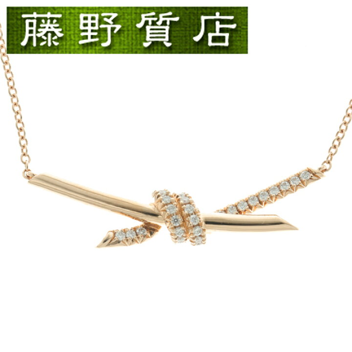 楽天市場】（美品）ティファニー TIFFANY ノット ダイヤ ネックレス 