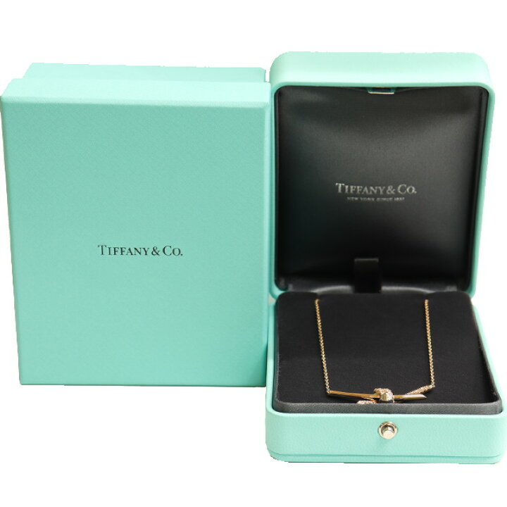 楽天市場】（美品）ティファニー TIFFANY ノット ダイヤ ネックレス 
