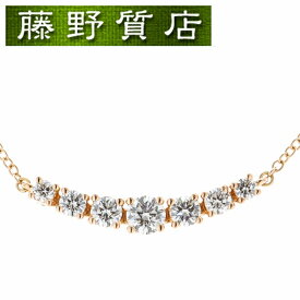 【新品仕上げ済】ティファニー TIFFANY イースト ウェスト ダイヤ ネックレス K18 PG × ダイヤモンド 7石 約0.37ct ペンダント 9097