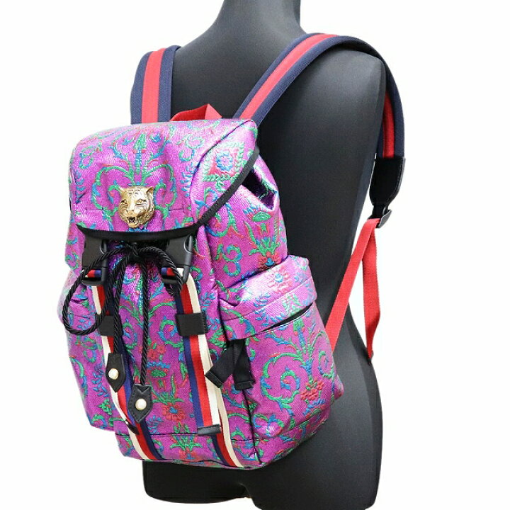 楽天市場】（美品）グッチ GUCCI ブロケードテックパック リュック 