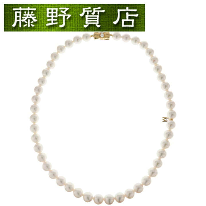 楽天市場】 (美品)ミキモト MIKIMOTO パール ネックレス K18 イエロー  