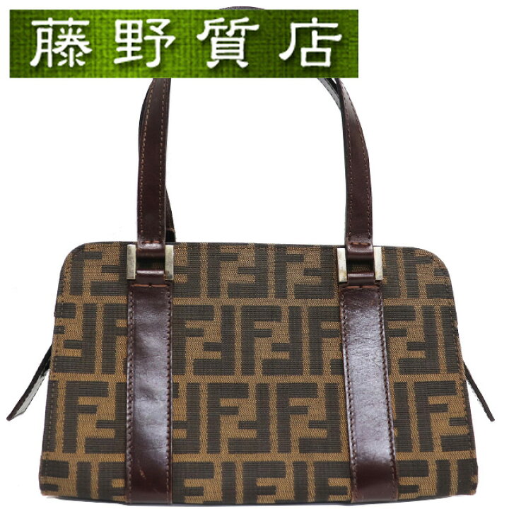 楽天市場】フェンディ FENDI ズッカ柄 ミニハンドバッグ キャンバス 