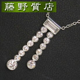 【美品】 ティファニー TIFFANY ジャズ ダブル ドロップ ネックレス PT950 × ダイヤモンド ペンダント 2連 8590