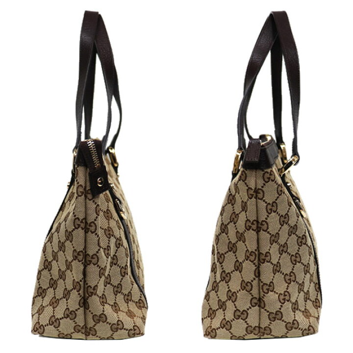 楽天市場】（美品）グッチ GUCCI トートバッグ GGキャンバス × レザー 