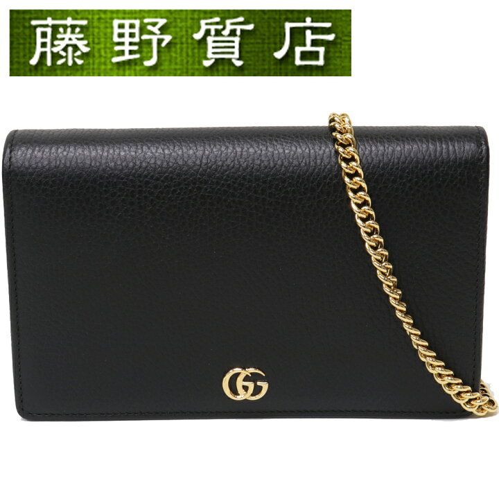 楽天市場】【新品】グッチ GUCCI チェーンウォレット GGマーモント 