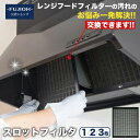 レンジフード / 換気扇 フィルター スロットフィルタ 交換 1枚 2枚 3枚入り レンジフィルター レンジフード交換用フィ…