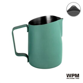 WPM ミルクピッチャー シャープスパウト 450mL フォレストグリーン ラテアート ミルクジャグ スチーミング フォームミルク スチームミルク HC7107FG