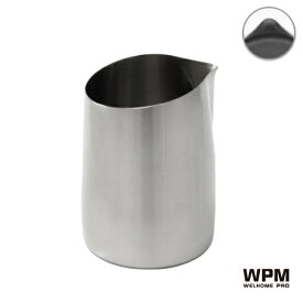 WPM ハンドルレス ミルクピッチャー シャープスパウト 450mL シルバー HC7107ST-1 スチーム ミルク ジャグ ピッチャー ハンドルフリー ステンレス ステンレス製 エスプレッソ ミルクジャグ カプチーノ カフェラテ ラテアート エスプレッソマシン 道具 容器 ミルクポット
