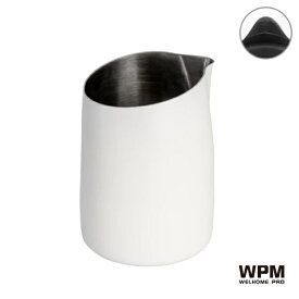 WPM ハンドルレス ミルクピッチャー ラウンドスパウト 450mL マットホワイト HC7106MW-1 ラテアート ミルクジャグ フォームピッチャー ラテピッチャー バリスタピッチャー バリスタ スチーミング フォームミルク スチームミルク エスプレッソマシン ハンドルフリー