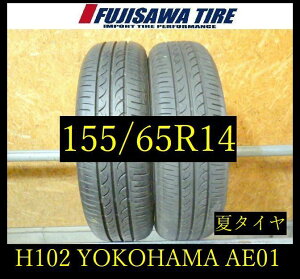 �yH102�z3E������������2022�N���� ��8���R��YOKOHAMA BluEarth AE01��155/65R14��2�{ H102-26