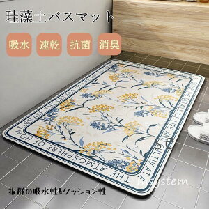 バスマット 珪藻土 ソフト おしゃれ 柔らかい 北欧 速乾 抗菌 消臭 瞬間吸水 アスベスト不使用 滑り止め お風呂マット 天然素材 大判 新生活 安全衛生 SHOP DAN