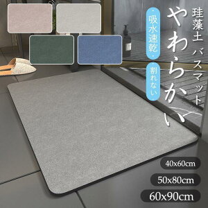 珪藻土 バスマット ソフト 柔らか 吸水速乾 マット 割れない やわらかい 抗菌 防カビ浴室 滑り止め お風呂マット 足拭き水切り キッチン ノンアスベスト SHOP DAN