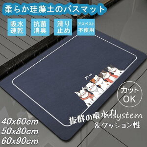 バスマット 珪藻土 ソフト おしゃれ 柔らかい 北欧 速乾 抗菌 消臭 瞬間吸水 アスベスト不使用 滑り止め お風呂マット 天然素材 大判 新生活 安全衛生 SHOP DAN