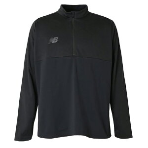 ニューバランス Black Out ジャガードトラックニットハーフジップトップ NewBalance サッカー フットサル ジャージ ジャケット 長袖 トレーニングウェア メンズ (AMT55203-BK)