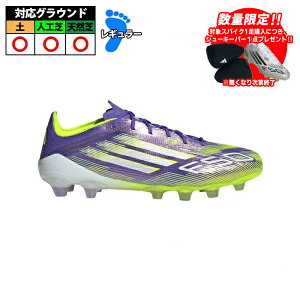 AfB_X adidas F50 ELITE HG/AG TbJ[ XpCN F50 l Purple Rush / Cloud White / Lucid Lemon (JH7645)