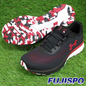 チャージドスパークアンダーアーマー(UNDERARMOUR)【野球・ソフト】ランニングシューズトレーニングシューズDフィット(3021646-BL-RE-RE)ブラック×レッド