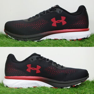 チャージドスパークアンダーアーマー(UNDERARMOUR)【野球・ソフト】ランニングシューズトレーニングシューズDフィット(3021646-BL-RE-RE)ブラック×レッド