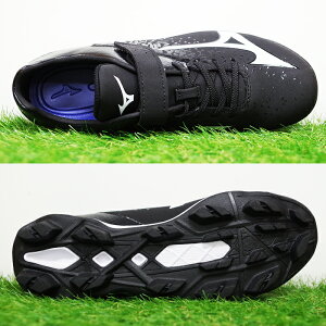 ウエーブセレクトナインJr.ミズノ(mizuno)【野球・ソフト】ジュニアポイントスパイクゴム底スパイク(11GP192509)ブラック×ホワイト