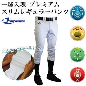 【レワード/REWARD】一球入魂プレミアムスリムレギュラーパンツストレッチ【野球・ソフト】練習着ユニフォームパンツ(UFP611AZF)