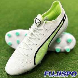 【アウトレット】プーマ プーマ キング アルティメット HG/AG puma 【サッカー・フットサル】 シューズ サッカースパイク 大人 メンズ 人工芝 土 puma king Ultimate プーマホワイト×プーマブラック×ファストイエロー×エレクトリックペパーミント (107251-03)