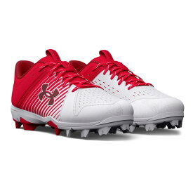 野球 アンダーアーマー UNDER ARMOUR スパイク ポイントスパイク 紐タイプ WHT-RED (3025589-WHT-RED)