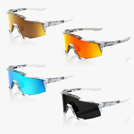 ワンハンドレッド 100％ サングラス スピードクラフト 国内正規店限定モデル クリアフレーム 60007 ミラーレンズ ランニング ロードレース 野球 ゴルフ