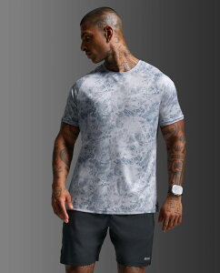 2XU ツータイムズユー メンズ エアロTシャツ AERO TEE 半袖 通気性 軽量 反射性ロゴ ランニング トレーニング MR7441A WMB/BRFカラー メール便