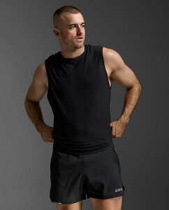 2XU �c�[�^�C���Y���[ �����Y �V�O�l�`���[�^���N �^���N�g�b�v �m�[�X���[�u �y�� MR7511A BLK/BLK �u���b�N �� �g���[�j���O �W�� ���[����