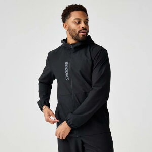 �u���b�N�X BROOKS �����Y �L���m�s�[ �W���P�b�g Canopy Jacket �����j���O �h�� �ϐ� ���� �X�g���b�` �|�P�b�g�t BAM5820 BLK�J���[ �u���b�N ��