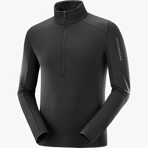 サロモン SALOMON トレーニングウエア ランニングウエア OUTLINE HZ MID M DEEP BLACK LC1950300 【クロスカントリースキー店舗】
