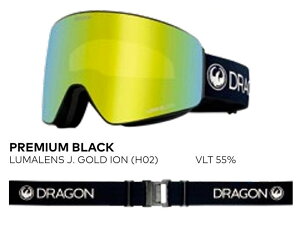 25/26 DRAGON PXV PREMIUM BLACK LUMALENS J. GOLD ION yH02z