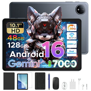 �ySS���� 50%�I�t��14,950�~�zPOCKAM P10 Android16 �^�u���b�g 10�C���` Gemini AI�Ή� 48GB RAM+128GB ROM+2TB�g�� HD��� 90Hz 7000mAh Widevine L1 ��F�� GPS WPS���� 5G WiFi���f�� �P�[�X �L�[�{�[�h �t�B�����t��