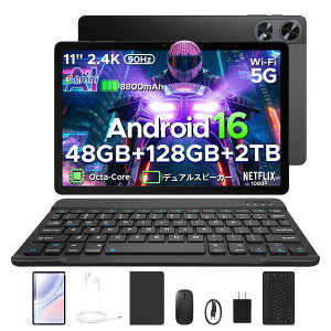 �ySS���� 50%�I�t��19,950�~�zPOCKAM P11PRO Android 16 �^�u���b�g 11�C���` ���� Gemini AI�Ή� 8�R�ACPU 48GB RAM+128GB ROM 2TB�g�� FHD+ 90Hz 8800mAh��e�ʃo�b�e���[ Widevine L1 ��F�� �L�[�{�[�h �P�[�X �t�B��