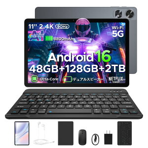 �y�V�XOPEN ����50%�I�t�E6�_�Z�b�g�t���zPOCKAM P11PRO Android 16 �^�u���b�g 11�C���` ���� Gemini AI�Ή� 8�R�ACPU 48GB RAM+128GB ROM 2TB�g�� FHD+ 90Hz 8800mAh��e�ʃo�b�e���[ Widevine L1 ��F�� �L�[�{�[�h �P