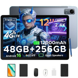 �ySS���� 50%�I�t��27,900�~�zPOCKAM P12 Pro Android16 �^�u���b�g 12�C���` SIM�t���[ 4G LTE Gemini AI���� UNISOC T7300 120Hz ���𑜓x 48GB RAM+256GB ROM 2TB�g�� 12000mAh��e�ʃo�b�e���[ 4�X�s�[�J�[ ��F�� Widevine L