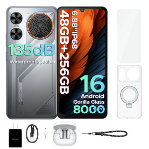 �y�V�i����50%�I�t�zGemini AI�@�\ DOOGEE M30 �X�}�[�g�t�H�� Android16 SIM�t���[ 6.88�C���` 120Hz 48GB+256GB 2TB�g�� 8000mAh��e�ʃo�b�e���[ 64MP+20MP IP68�h�� 4G LTE �w�� ��F�� Widevine L1 Bluetooth�C���z���E��