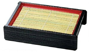 線筋 長角セイロ 黒内朱 そばせいろ 底板付き 竹スダレ付(そばセイロ ソバ皿 そば皿 そばセイロ セイロ盛りそばせいろ ざるそばせいろ もりせいろ もりそばせいろ 盛りそば せいろ盛りそ