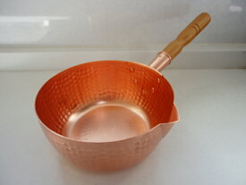 純銅【雪平鍋 24cm 】内寸240mm×深さ103mm 内側錫引き無し 純銅製 （ふじたクッキング、オリジナル）純銅 雪平鍋日本製 IH非対応 ガス直火式（日本製 こだわり 純銅製 ゆきひら鍋）内側錫引き無し 銅雪平鍋 行平鍋　銅 ゆきひら ユキヒラ鍋　銅　片手鍋 打ち出し