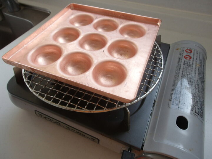 楽天市場】純銅製 たこ焼き器 9穴 日本製【 純銅 プロのたこ焼き 9穴 