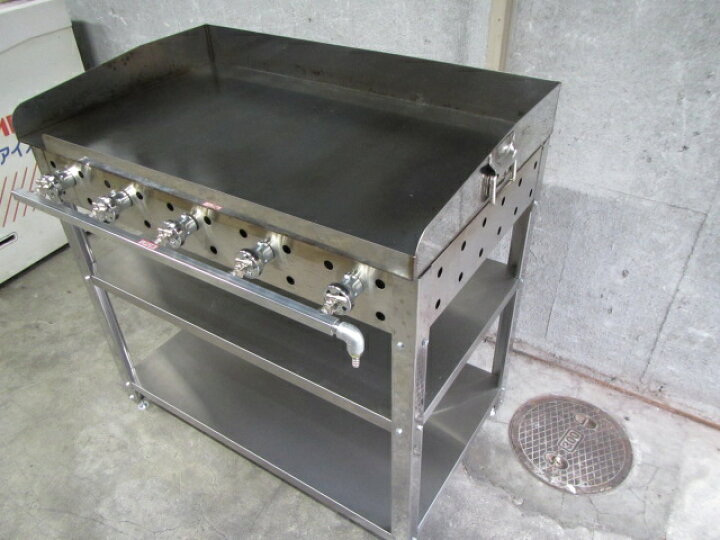 楽天市場】業務用 鉄板焼き LPG 4方カコイ 鉄板焼き器 900×550×H800 厚 